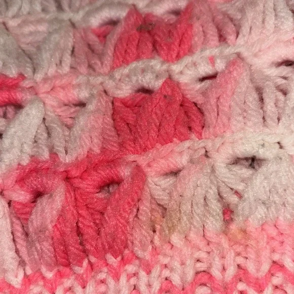 Pink and White Crochet Women's Top - Picture 3 of 3